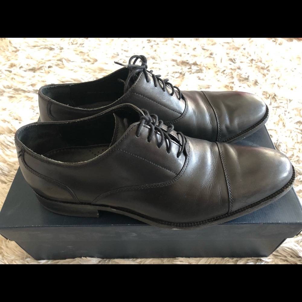 Cole Haan Williams Cap Toe. Size 12 M. Black leather cap toe Oxford.